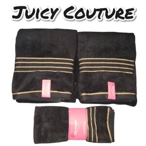 Juicy Couture Black & Gold Towel   Set